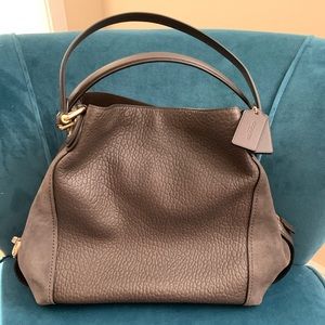 COACH Edie Shoulder Bag 42 in mixed media leather